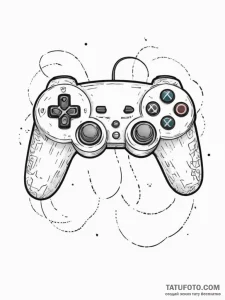 Tattoo sketch a classic gamepad button set x... - эскиз тату (№1755032812_0, 12.08.2025 21:06) — Tatufoto.com