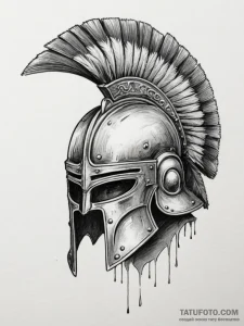 Tattoo sketch a roman centurion's helmet, sym... - эскиз тату (№1755033014_0, 12.08.2025 21:10) — Tatufoto.com