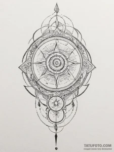 Tattoo design an abstract representation of t... - эскиз тату (№1755033214_0, 12.08.2025 21:13) — Tatufoto.com