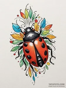 Tattoo design a delicate ladybug, bringing go... - эскиз тату (№1755037851_0, 12.08.2025 22:30) — Tatufoto.com