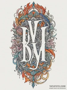 Tattoo sketch a single word split in half, on... - эскиз тату (№1755039260_0, 12.08.2025 22:54) — Tatufoto.com