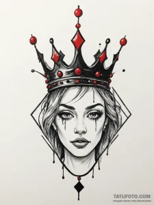 Tattoo sketch a simple, elegant crown on one... - эскиз тату (№1755042307_0, 12.08.2025 23:45) — Tatufoto.com