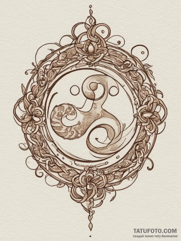 Triskelion, tattoo flash sheet design, on a c... - эскиз тату (№1755042708_0, 12.08.2025 23:51) — Tatufoto.com