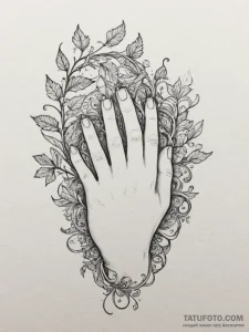 Tattoo design a delicate vine wrapping around... - эскиз тату (№1755044964_0, 13.08.2025 00:29) — Tatufoto.com