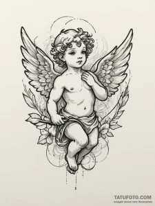 Cupid, tattoo flash sheet design, sketch tatt... - эскиз тату (№1755045572_0, 13.08.2025 00:39) — Tatufoto.com