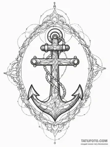 Tattoo design a sturdy anchor, symbolizing st... - эскиз тату (№1755049606_0, 13.08.2025 01:46) — Tatufoto.com
