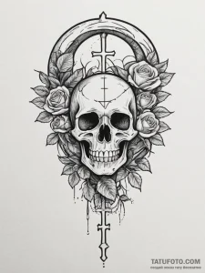Tattoo design: a neo-traditional lunitsa, wit... - эскиз тату (№1755049807_0, 13.08.2025 01:50) — Tatufoto.com