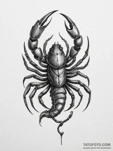 Tattoo design a scorpio scorpion, drawn with... - эскиз тату (№1755050807_0, 13.08.2025 02:06) — Tatufoto.com