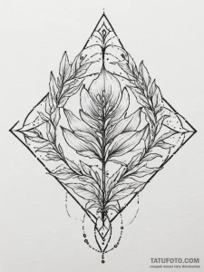 Tattoo design a seed sprouting into a vibrant... - эскиз тату (№1755051607_0, 13.08.2025 02:20) — Tatufoto.com