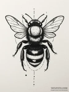 Bumblebee, ink illustration for tattoo, black... - эскиз тату (№1755052598_0, 13.08.2025 02:36) — Tatufoto.com