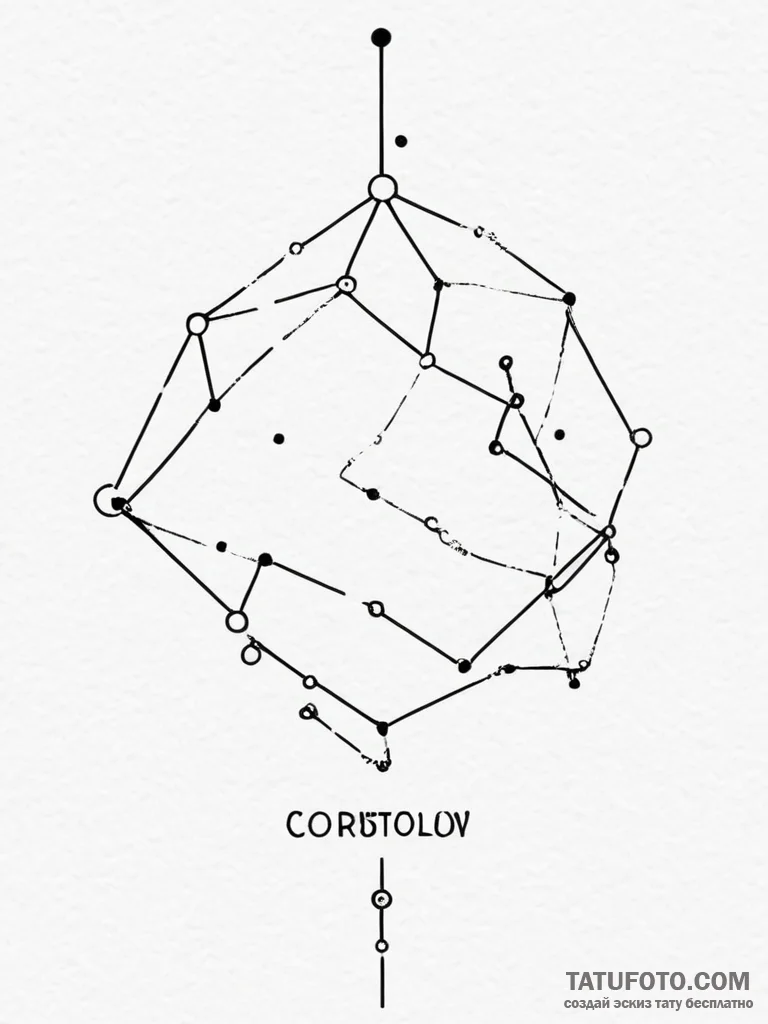 Tattoo sketch a personalized constellation un... - эскиз тату (№1755056382_0, 13.08.2025 03:39) — Tatufoto.com