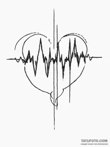 A soundwave of a heartbeat - эскиз тату (№1755056781_0, 13.08.2025 03:46) — Tatufoto.com