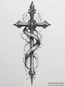 Tattoo sketch a broken sword that has been re... - эскиз тату (№1755057576_0, 13.08.2025 03:59) — Tatufoto.com