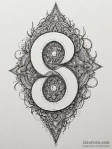 Tattoo design a glowing "hit point" counter i... - эскиз тату (№1755058974_0, 13.08.2025 04:22) — Tatufoto.com