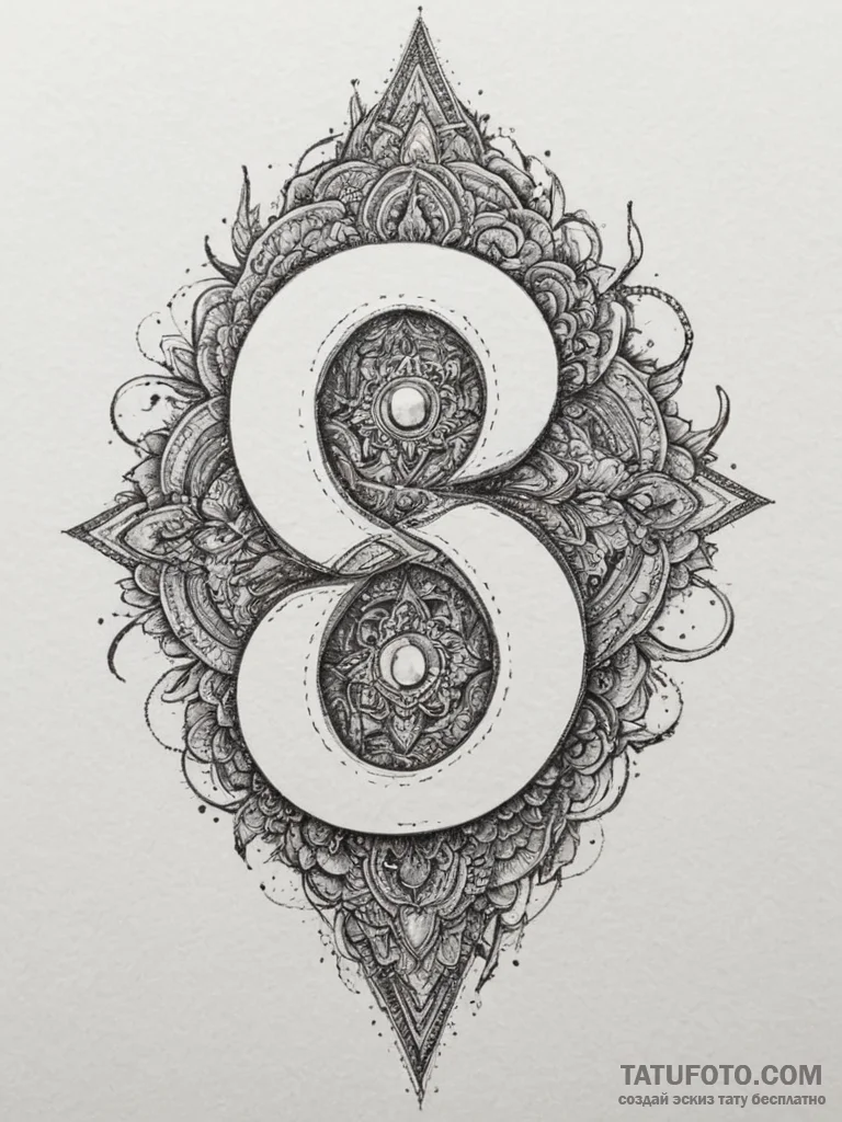 Tattoo design a glowing "hit point" counter i... - эскиз тату (№1755058974_0, 13.08.2025 04:22) — Tatufoto.com