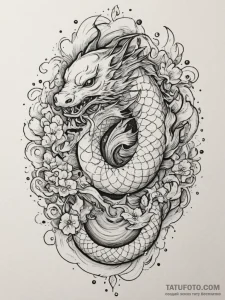 Tattoo sketch aquarius's water-bearer, with u... - эскиз тату (№1755059572_0, 13.08.2025 04:32) — Tatufoto.com