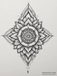 Tattoo sketch a warm, golden glow radiating f... - эскиз тату (№1755060969_0, 13.08.2025 04:56) — Tatufoto.com
