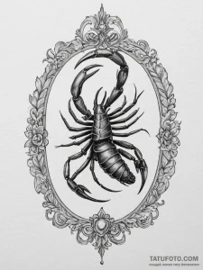 Tattoo design a scorpio scorpion with a tiny,... - эскиз тату (№1755062166_0, 13.08.2025 05:16) — Tatufoto.com