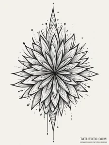 Tattoo sketch a vibrant burst of color from a... - эскиз тату (№1755062963_0, 13.08.2025 05:29) — Tatufoto.com