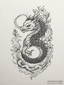 Tattoo sketch a playful monster or creature d... - эскиз тату (№1755065157_0, 13.08.2025 06:05) — Tatufoto.com
