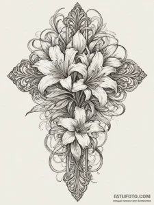 Lilies of the valley, concept art for tattoo,... - эскиз тату (№1755069542_0, 13.08.2025 07:19) — Tatufoto.com