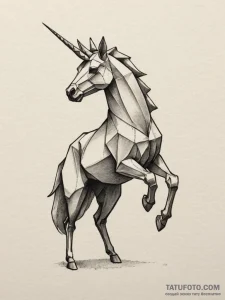 The origami unicorn from blade runner, artist... - эскиз тату (№1755069741_0, 13.08.2025 07:22) — Tatufoto.com