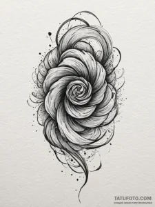 Tattoo design a fluid, abstract swirl of colo... - эскиз тату (№1755071537_0, 13.08.2025 07:52) — Tatufoto.com