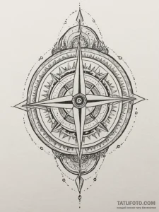Tattoo design two halves of a compass that al... - эскиз тату (№1755074129_0, 13.08.2025 08:35) — Tatufoto.com