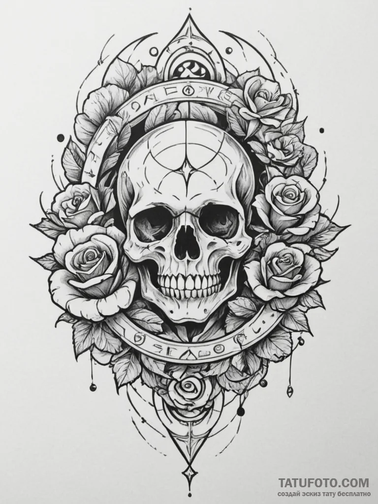 Tattoo design an abstract representation of t... - эскиз тату (№1755075722_0, 13.08.2025 09:02) — Tatufoto.com