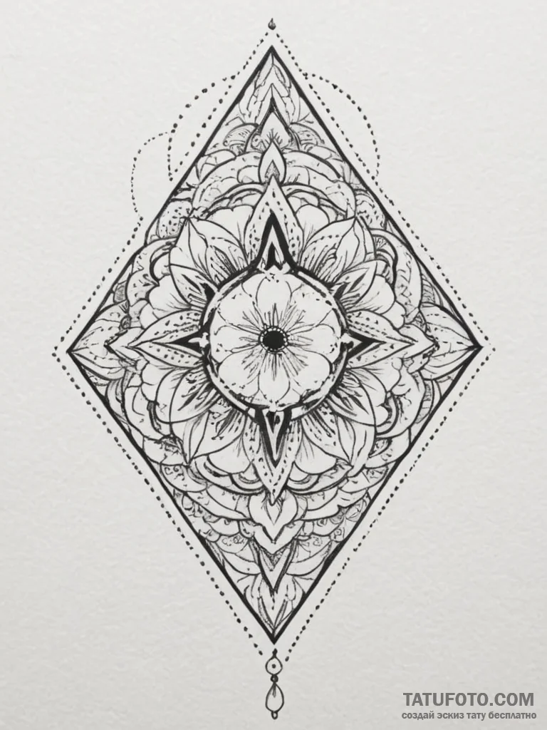 Tattoo design an abstract representation of d... - эскиз тату (№1755079315_0, 13.08.2025 10:01) — Tatufoto.com