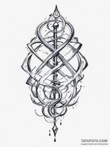 Tattoo design a futuristic medical symbol for... - эскиз тату (№1755080714_0, 13.08.2025 10:25) — Tatufoto.com