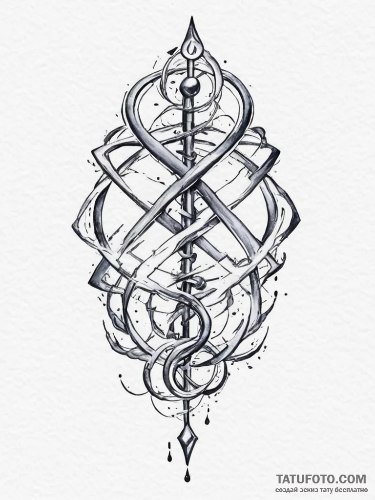 Tattoo design a futuristic medical symbol for... - эскиз тату (№1755080714_0, 13.08.2025 10:25) — Tatufoto.com