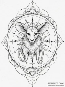 Tattoo sketch a zodiac animal trying to escap... - эскиз тату (№1755082105_0, 13.08.2025 10:48) — Tatufoto.com