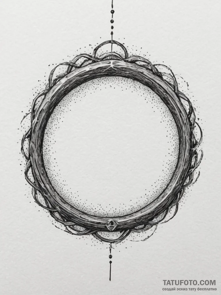 The "one ring" inscription from lord of the r... - эскиз тату (№1755082903_0, 13.08.2025 11:01) — Tatufoto.com