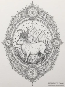 Tattoo sketch a dreamlike scene featuring the... - эскиз тату (№1755083697_0, 13.08.2025 11:14) — Tatufoto.com