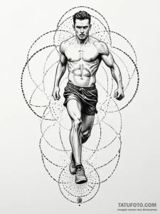 Tattoo design a stylized representation of hu... - эскиз тату (№1755085691_0, 13.08.2025 11:48) — Tatufoto.com