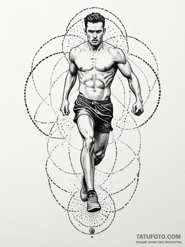 Tattoo design a stylized representation of hu... - эскиз тату (№1755085691_0, 13.08.2025 11:48) — Tatufoto.com