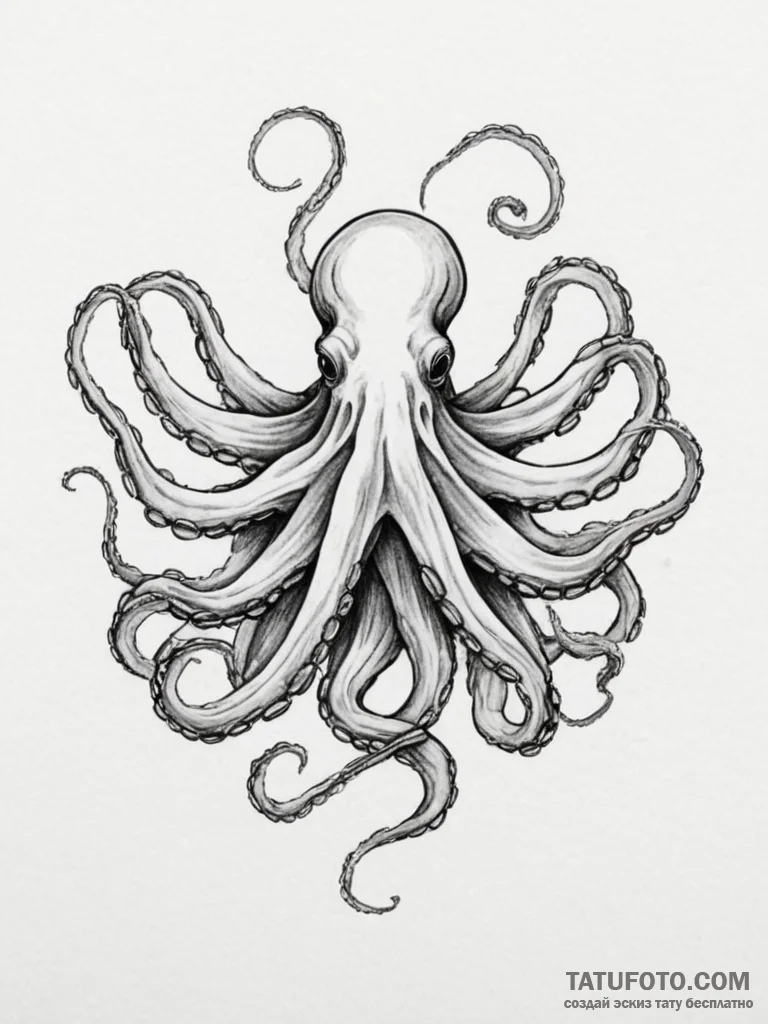 Octopus - эскиз тату (№1755086098_0, 13.08.2025 11:54) — Tatufoto.com