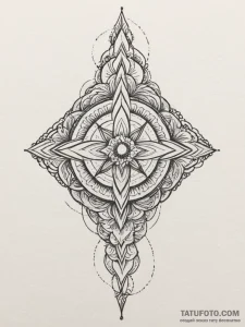 Tattoo design a geometric pattern resembling... - эскиз тату (№1755086295_0, 13.08.2025 11:58) — Tatufoto.com