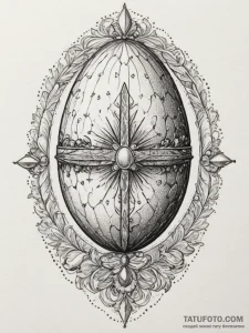 Faberge egg, tattoo flash sheet design, dotwo... - эскиз тату (№1755087689_0, 13.08.2025 12:21) — Tatufoto.com