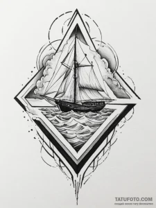 Tattoo design a geometric interpretation of a... - эскиз тату (№1755089092_0, 13.08.2025 12:44) — Tatufoto.com