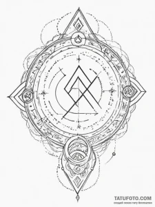 67. tattoo design: a "alatyr" rune integrated... - эскиз тату (№1755090090_0, 13.08.2025 13:01) — Tatufoto.com