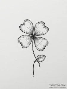 Clover, tattoo sketch design, on a clean whit... - эскиз тату (№1755090700_0, 13.08.2025 13:11) — Tatufoto.com