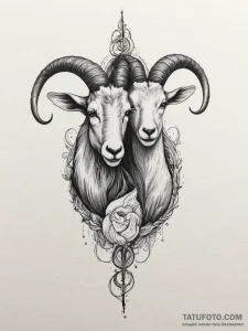 Tattoo design a capricorn goat-fish, its two... - эскиз тату (№1755093304_0, 13.08.2025 13:55) — Tatufoto.com