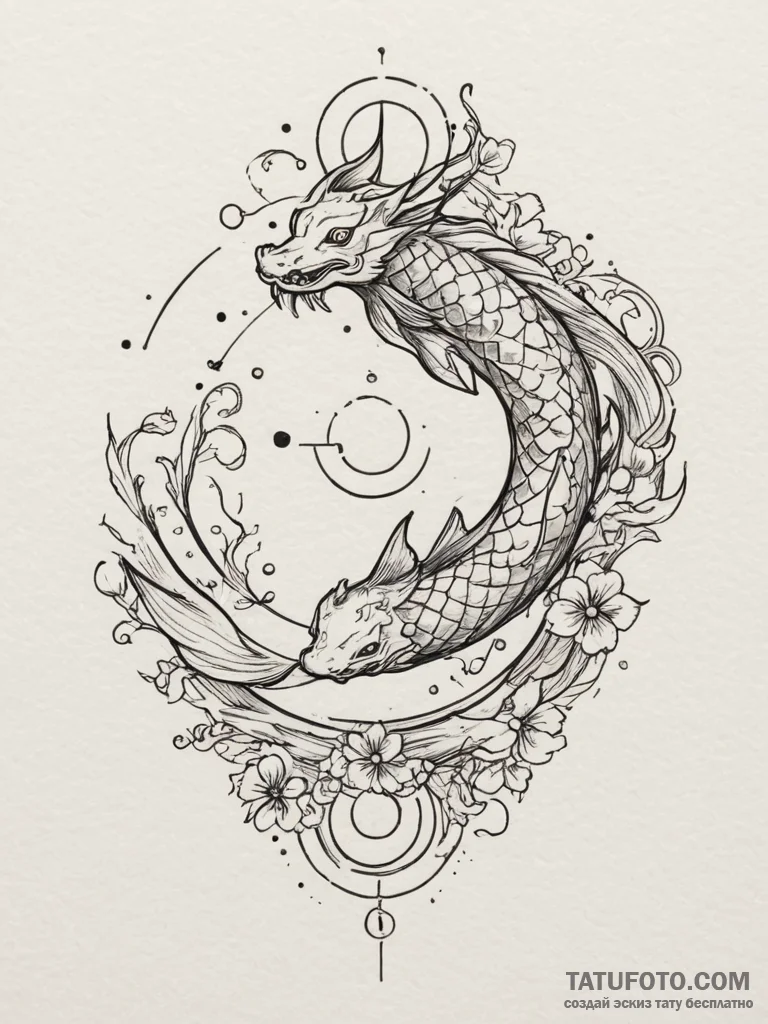 Tattoo sketch a zodiac glyph with its ruling... - эскиз тату (№1755093503_0, 13.08.2025 13:58) — Tatufoto.com