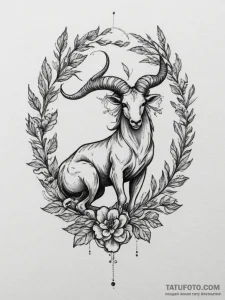Tattoo design a zodiac symbol subtly woven in... - эскиз тату (№1755093701_0, 13.08.2025 14:01) — Tatufoto.com