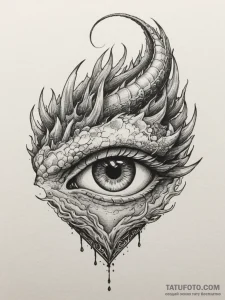 Tattoo sketch a dragon's eye peering through... - эскиз тату (№1755094298_0, 13.08.2025 14:11) — Tatufoto.com