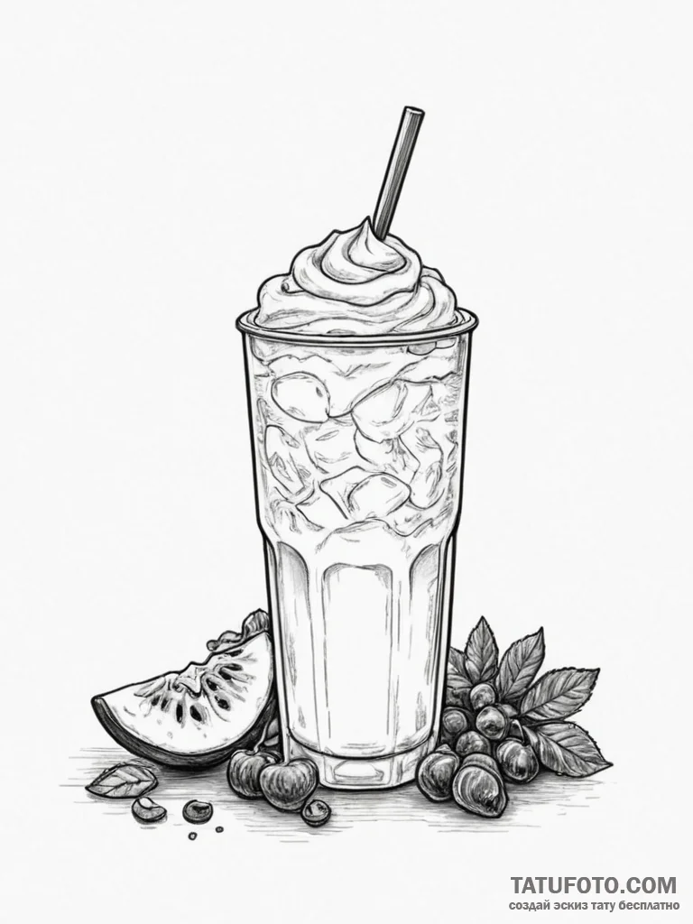 Food & drink - эскиз тату (№1755097480_0, 13.08.2025 15:04) — Tatufoto.com