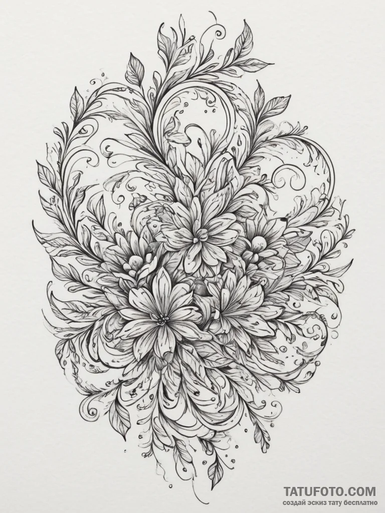 Tattoo design an abstract representation of g... - эскиз тату (№1755100310_0, 13.08.2025 15:51) — Tatufoto.com