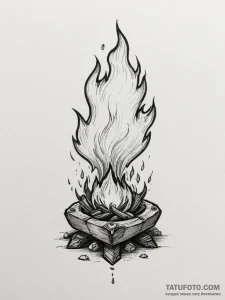 Calcifer from howl's moving castle, tattoo sk... - эскиз тату (№1755101105_0, 13.08.2025 16:05) — Tatufoto.com